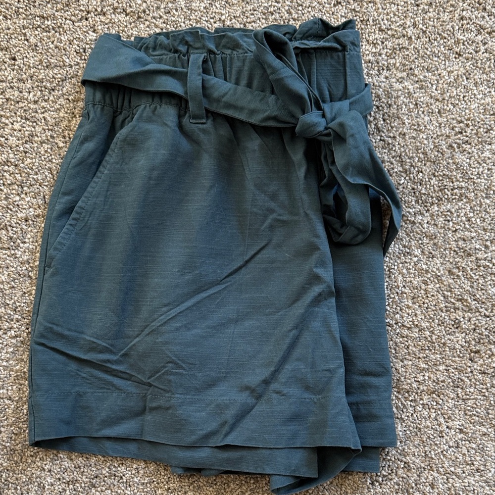 LOFT Women's High Waist Teal Shorts